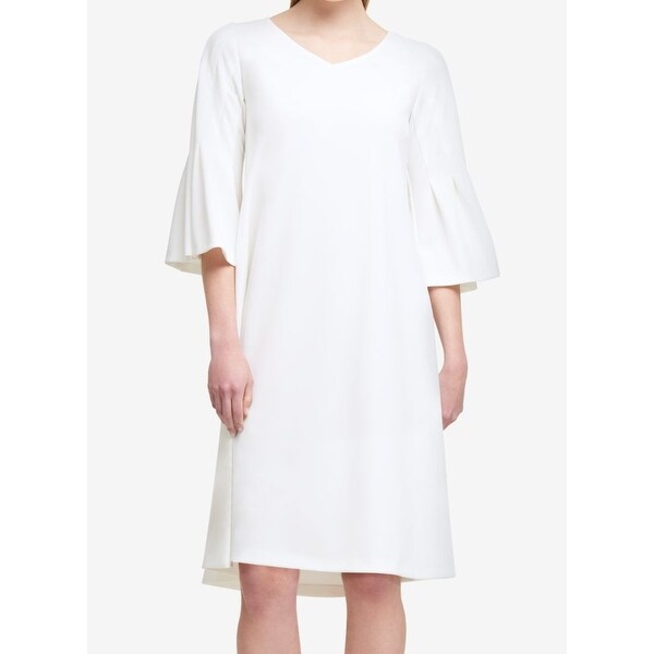 solid white shift dress