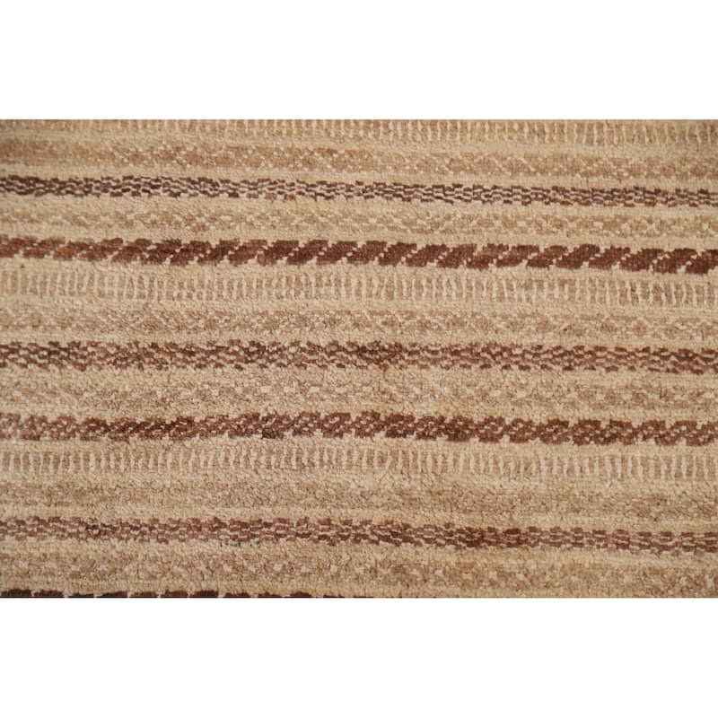 Striped Gabbeh Kashkoli Modern Wool Area Rug Hand-knotted Carpet - 6'7" x 10'0"