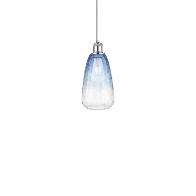 Innovations Lighting 516-1S-13-6 Brookhaven Almond Pendant Brookhaven - Polished Chrome / Sapphire Blue