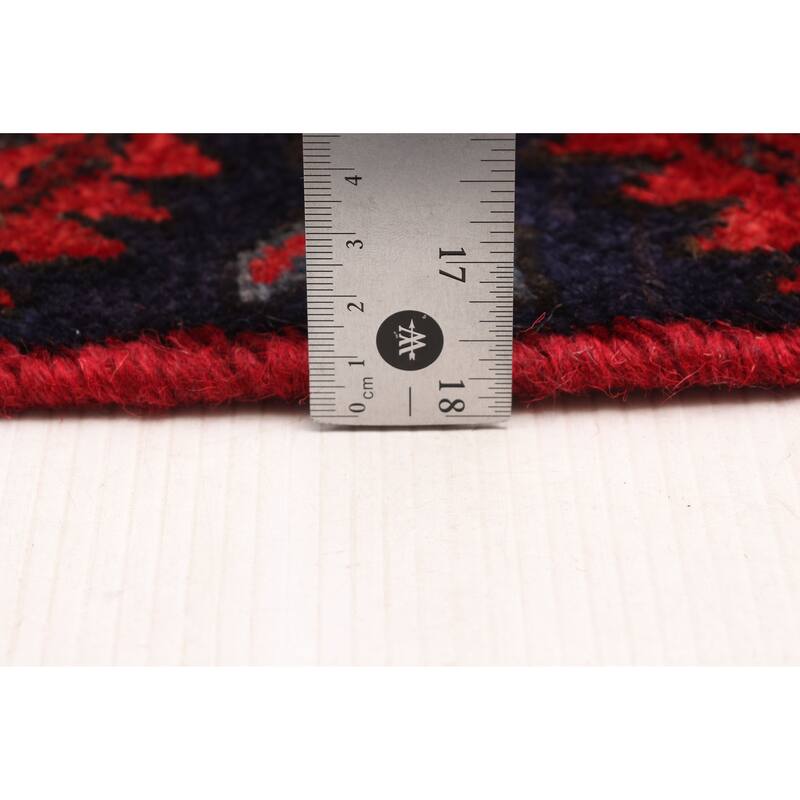 ECARPETGALLERY Hand-knotted Andelz Navy, Red Wool Rug - 4'4 x 7'4