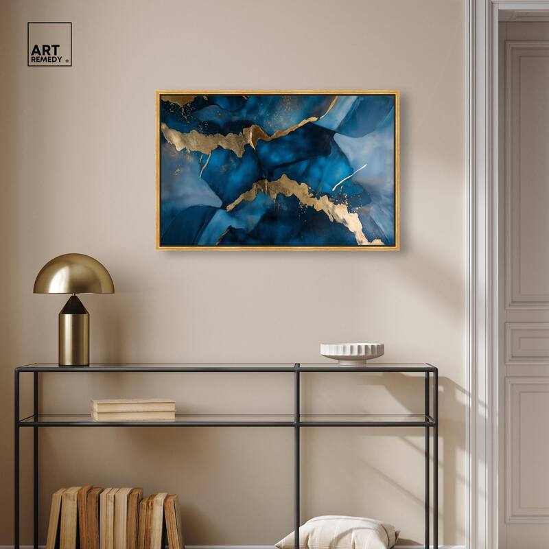 Dark Texture Golden Touch III Canvas by Art Remedy