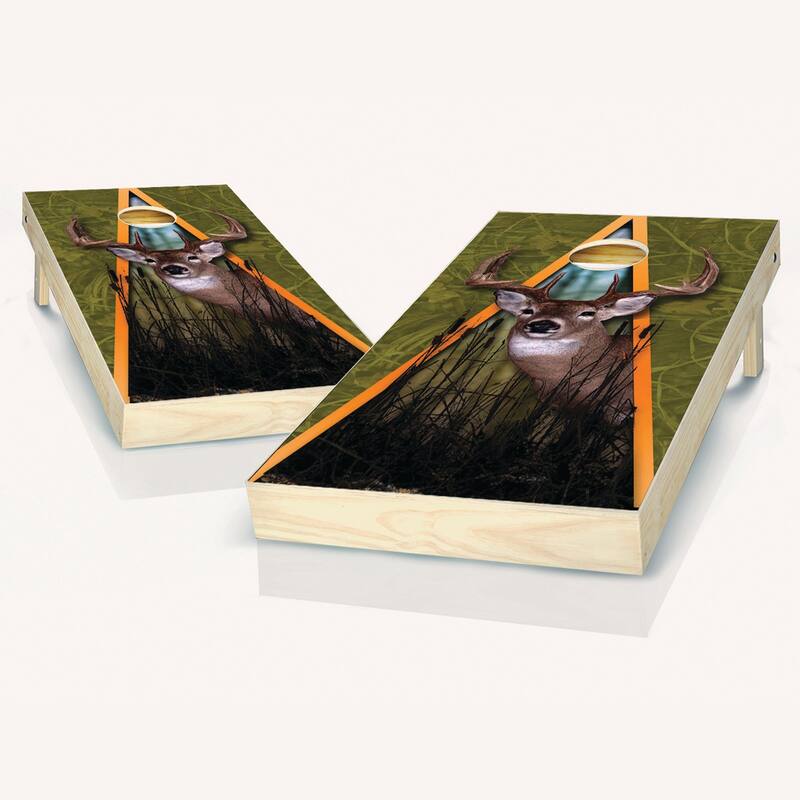 Deer Cornhole Board Outdoor Game Set - 2x4 Boards (24" x 48") - Include ALL Accessories