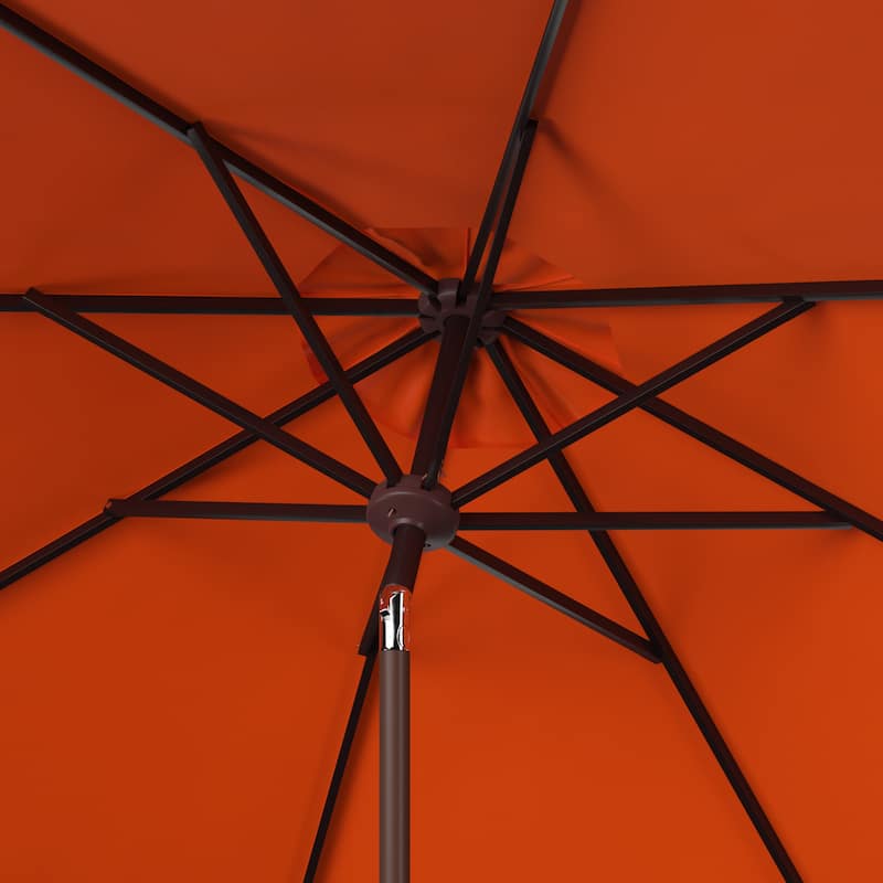 SAFAVIEH Rieta Aluminum Tilt And Crank 9-Foot Patio Umbrella, Base Not Included