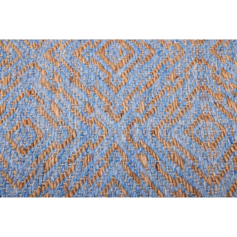 ECARPETGALLERY Flat-Weave Palas Denizli Blue, Tan Kilim - 5'4 x 7'4