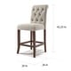 preview thumbnail 8 of 18, Furniture of America Sheila Chenille Counter Height Chair (Set of 2)