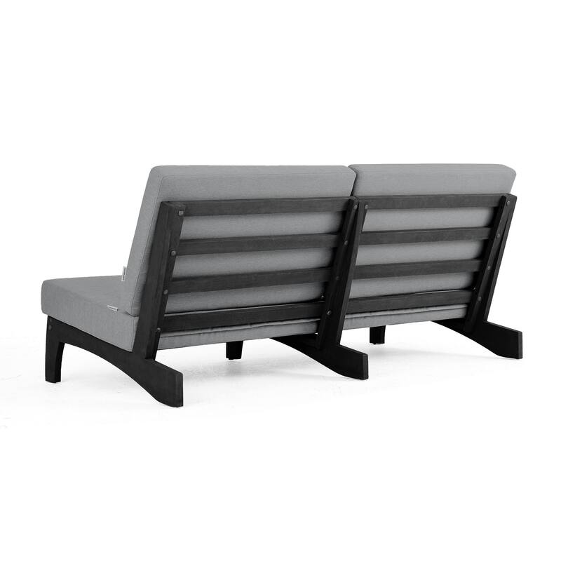 Casual Teak Wood 5-Piece Outdoor Patio Conversation Set