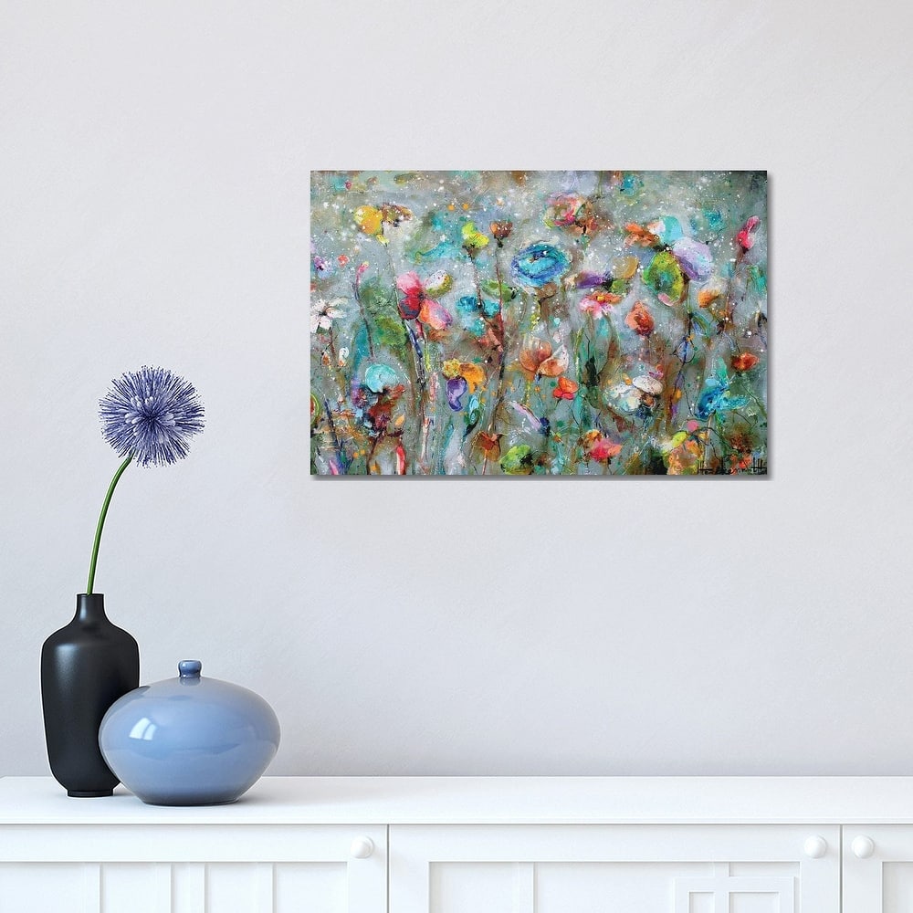 iCanvas "Flowers By Dawn" by Studio Paint-Ing Canvas Print