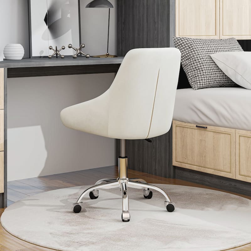 Modern velvet fabric with chrome legs living room furniture dining chair, lift adjustment,(set of 1)