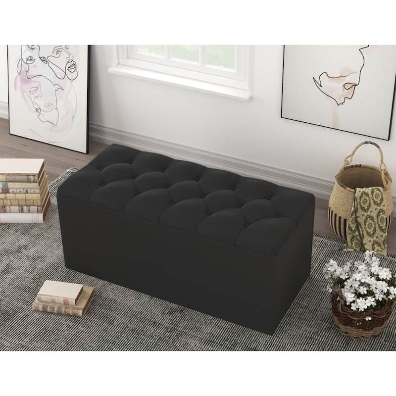 Athena Upholstered Flip Top Storage Bench
