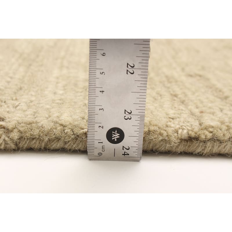 ECARPETGALLERY Hand Tufted Timeless Olive Wool Rug - 5'1 x 8'1
