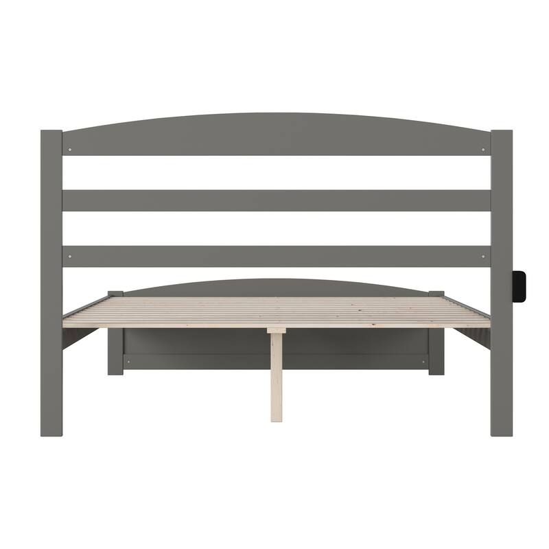 Warren Solid Wood Platform Bed with Footboard