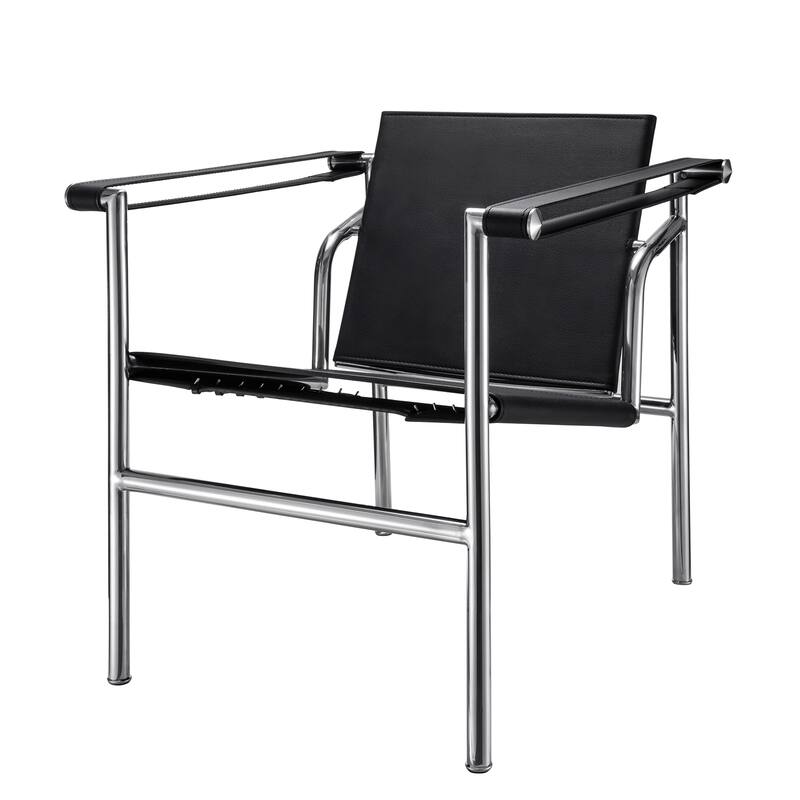 HomeRoots 24" Silver Stainless Steel Arm Chair - 23.62 in. x 24.80 in. x 24.41 in.