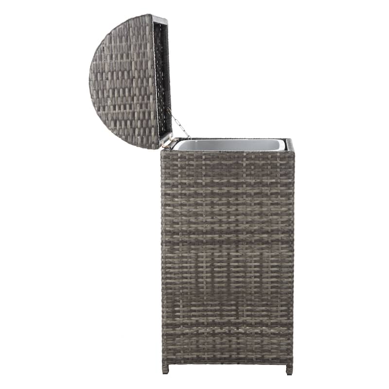 SAFAVIEH Outdoor Mazeli Trash Bin (Fully Assembled)