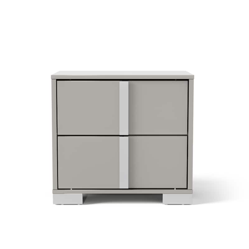 Furniture of America Erina Modern Glossy 2-Drawer Nightstand