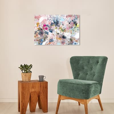 Wynwood Studio Canvas Floral and Botanical Thrilled Pink and Modern & Contemporary Wall Art Canvas Print
