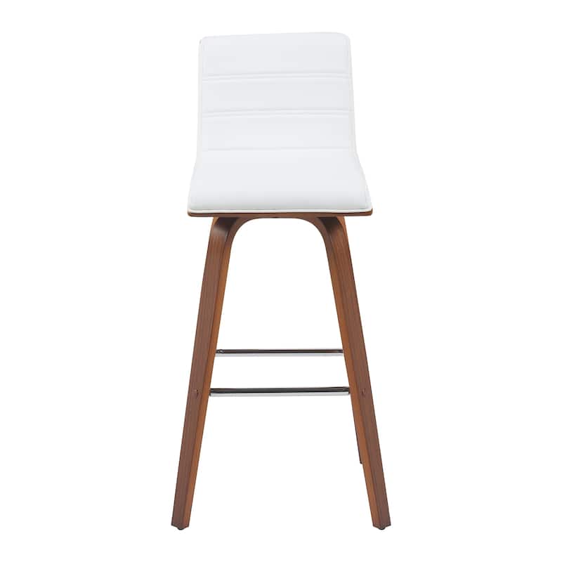 Skara Swivel Bar Stool, Upholstered Bar Height Chair with Bentwood Frame