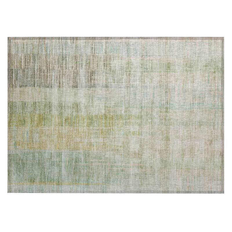 Machine Washable Indoor/Outdoor Modern Ombre Chantille Rug