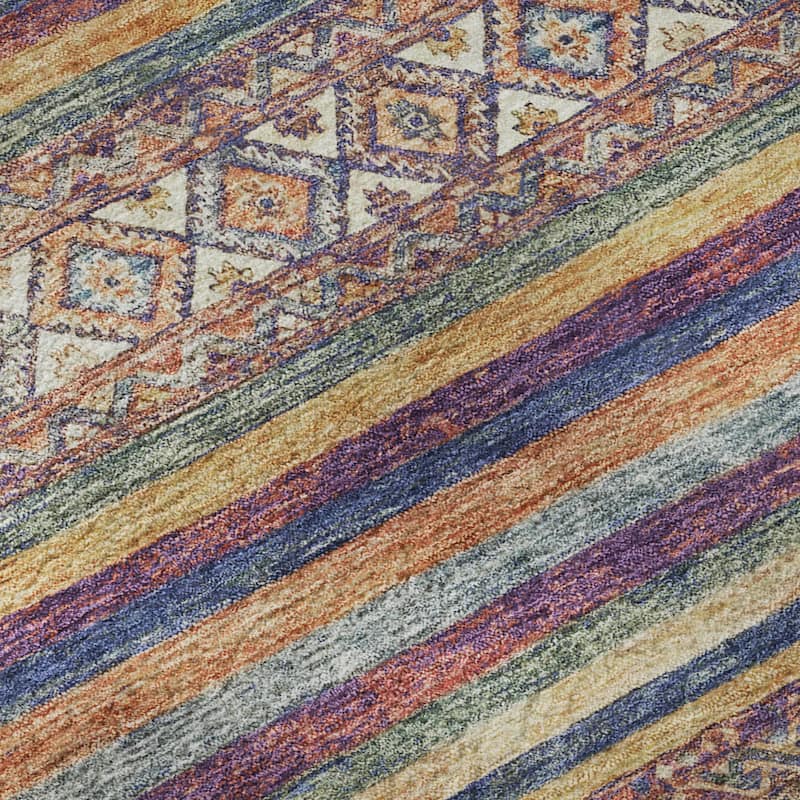 Premium Washable Super Soft Boho Stripes Mayfield Rug