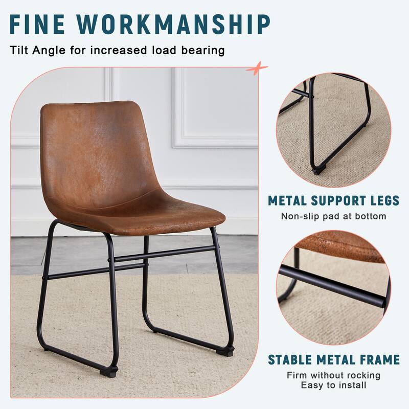 Retro Bar Chairs Set of 4, Modern Faux Leather High Bar Stools with Back and Metal Leg, Bar Chairs for Kitchen Island