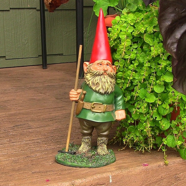 Sunnydaze Woody Jr the Gnome - Small Lawn and Garden Decor - 13.5-Inch - Woody Jr. 13.5 Inch