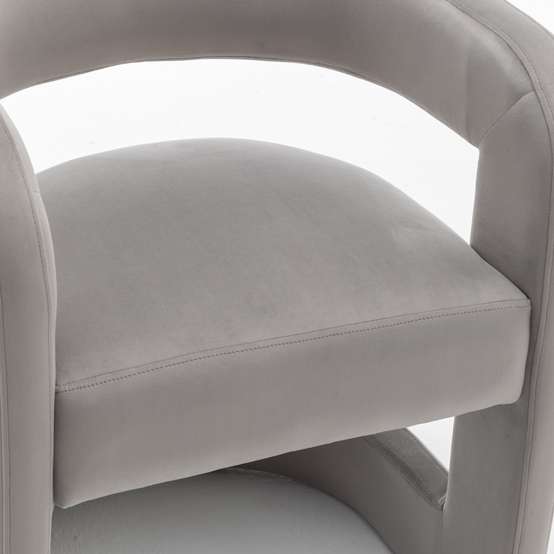 SEYNAR Modern Velvet E-Shaped Open Back Dining chair Set of 4