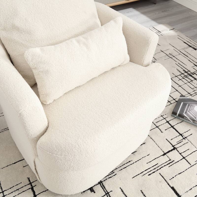 Swivel Barrel Chair, Comfy Round Accent Sofa Chair for Living Room, 360 Degree Swivel Barrel Club Chair, Leisure Arm Chair