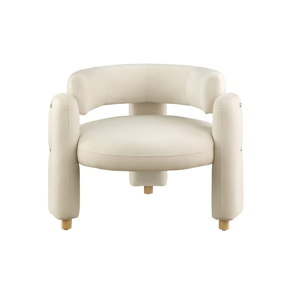 35.43" Accent Chair with Solid Wood Frame