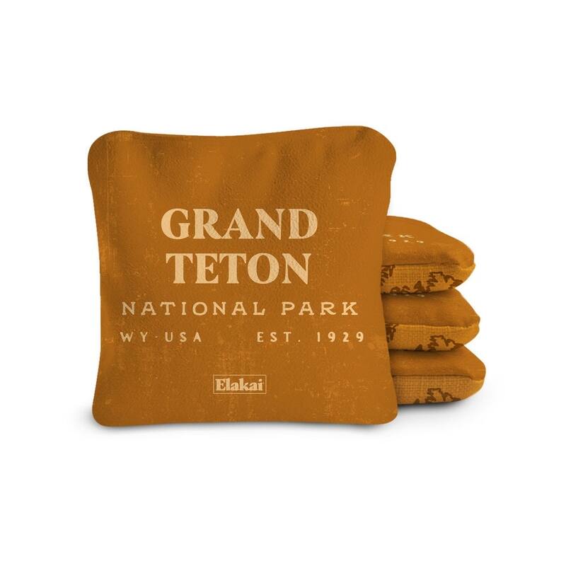 Grand Teton National Park Dual Sided Pro Cornhole Bags (Set of 4) - Sienna