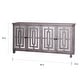preview thumbnail 4 of 3, Harp & Finial Abbott 4-Door Gray Wash Beveled Mirror Sideboard