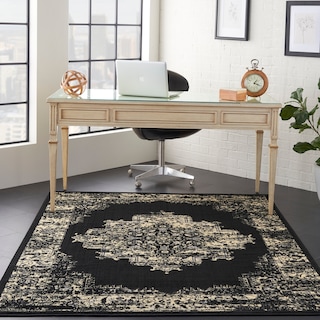 Nourison Grafix Distressed Vintage Medallion Area Rug