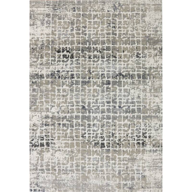Dynamic Rugs Astoria Cream/Grey Polyester & Polypropylene Area Rug