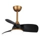 preview thumbnail 5 of 33, 28" Black Modern Dimmable LED Ceiling Fan with Light and Remote