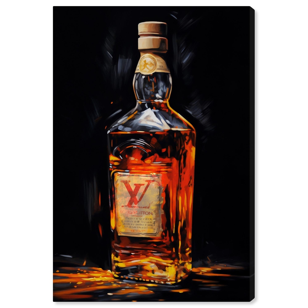 Luxury Whiskey Canvas Mancave Drinks Art Prints by Notoriart, Gallery Wrapped