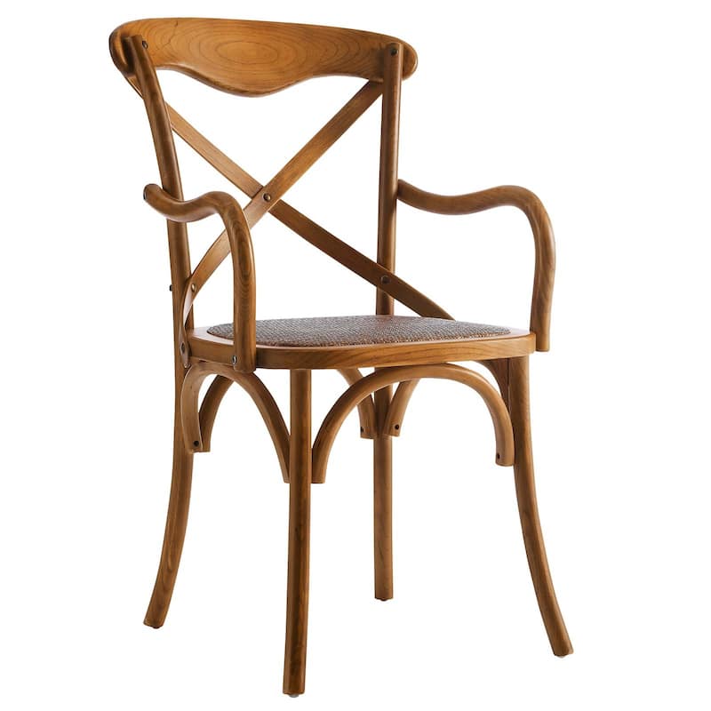 The Gray Barn Trails End Elm and Rattan Dining Chair
