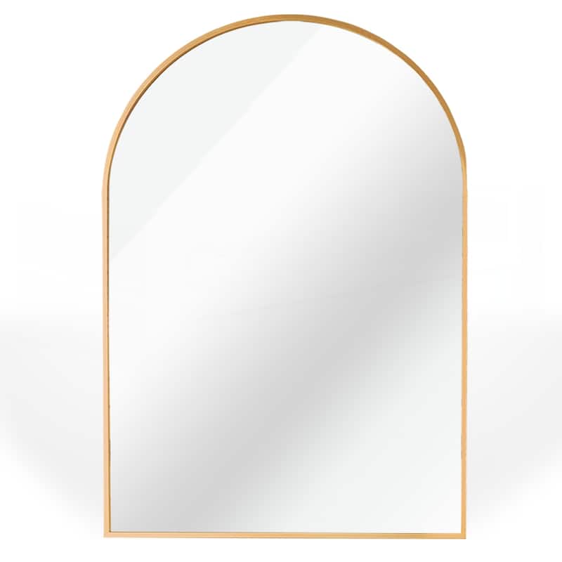 24x32 Inch Metal Framed Arched Bathrrom Mirror