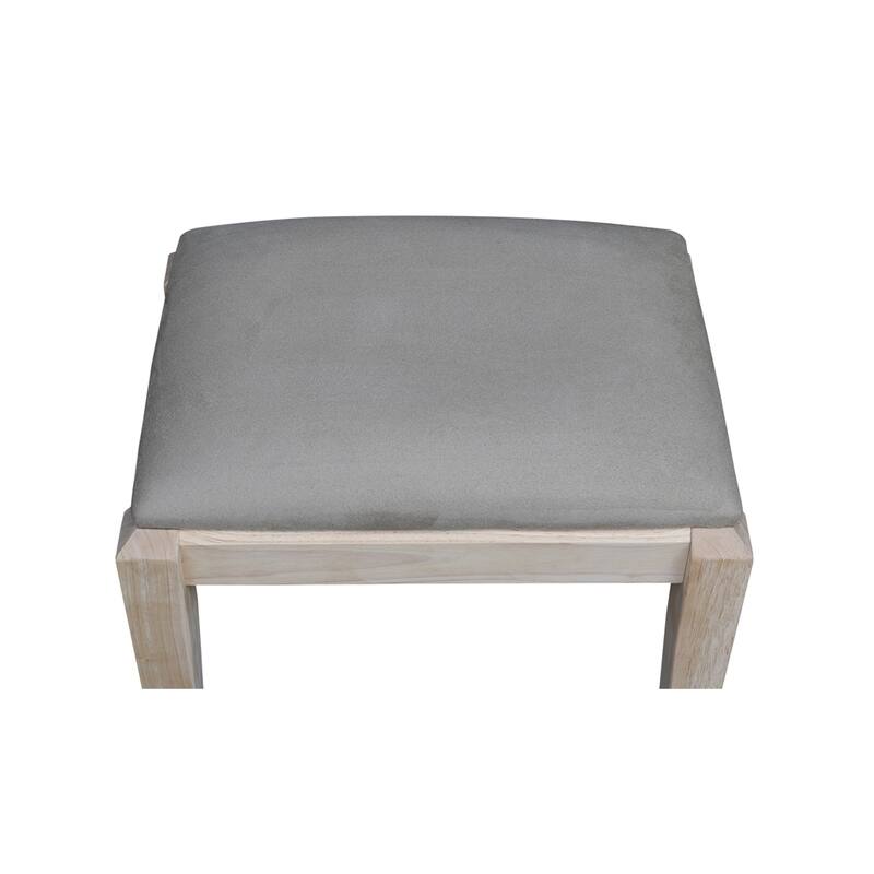 Solid Wood Upholstered Vanity Bench