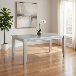 Liam 64 Inch Dining Table, Spacious Rectangular Top, Gray Wood Frame ...