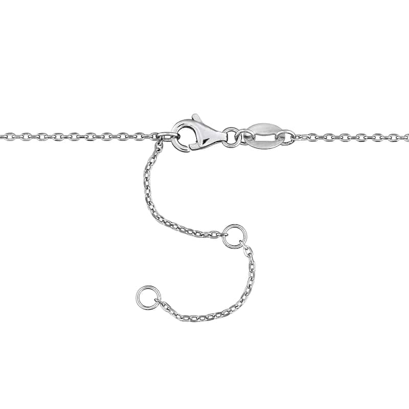 Miadora 22 1/2ct TGW Sky Blue Topaz Bead Chip Curb Station Necklace in Sterling Silver