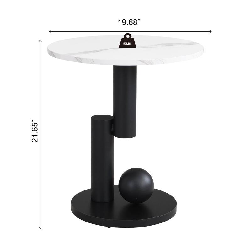 47.24'' W Nesting Coffee Table with Storage for Living Room Oval Cocktail Table
