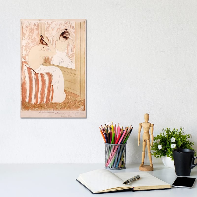 iCanvas "The Coiffure " by Mary Stevenson Cassatt Canvas Print - 12x8x0.75