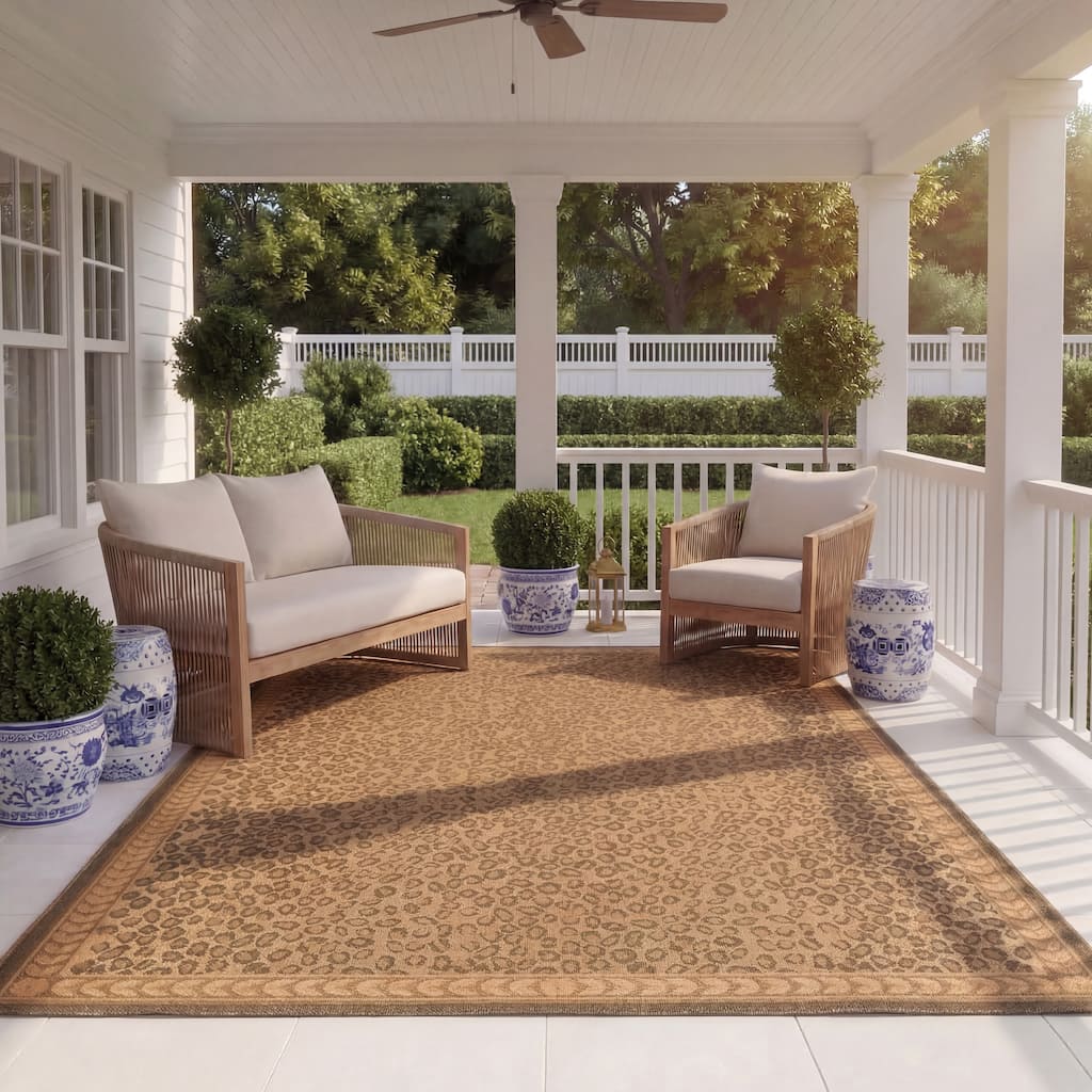 SAFAVIEH Courtyard Sanyi Indoor/ Outdoor Waterproof Patio Backyard Rug