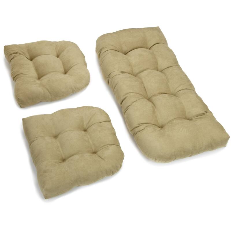 Microsuede 3piece Indoor Settee Cushion Set On Sale Bed Bath