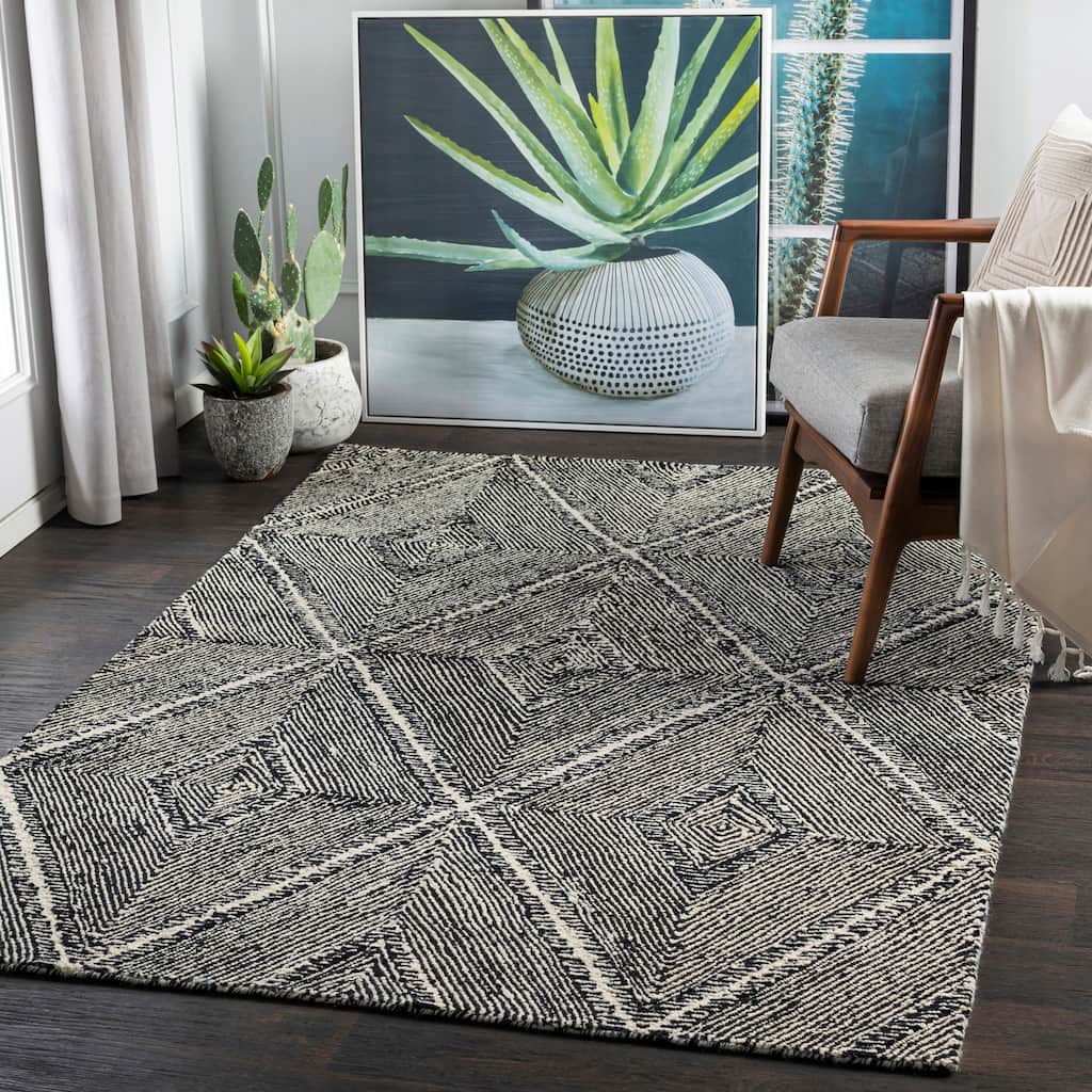 Livabliss Maroc Moroccan Diamond Hand Tufted Area Rug
