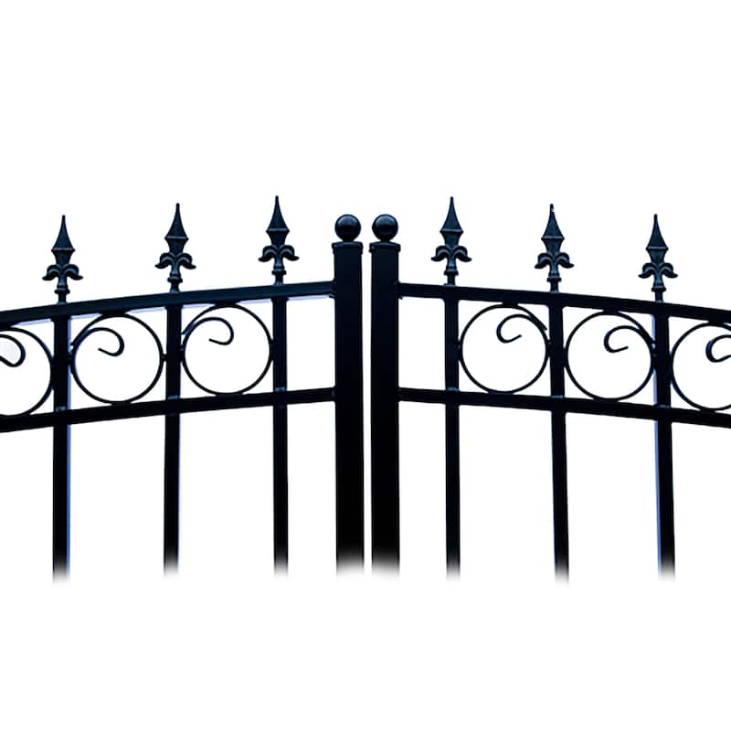 ALEKO Prague Style Galvanized Steel Swing Dual Driveway Gate 12 ft