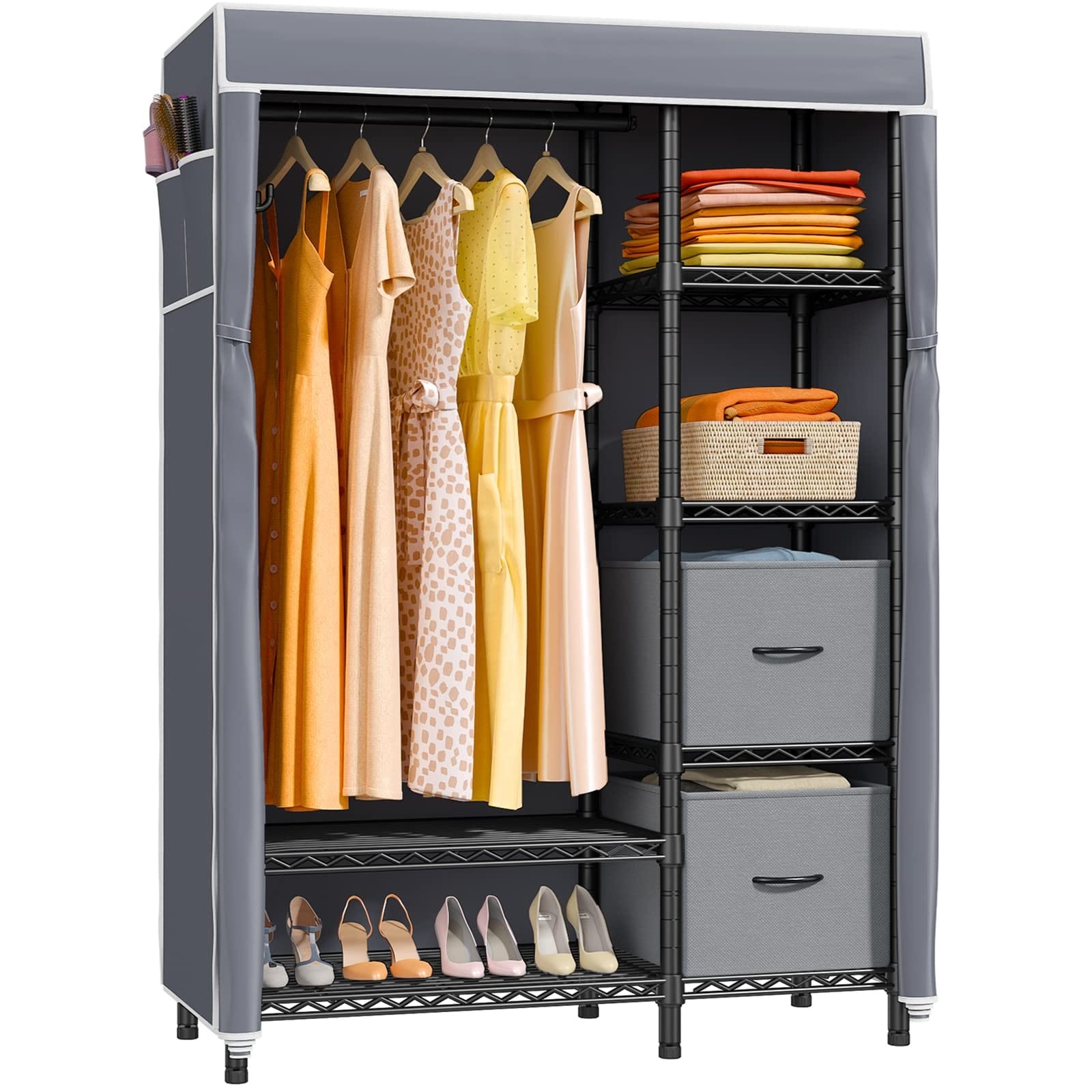 Garment rack with 2 hotsell drawers