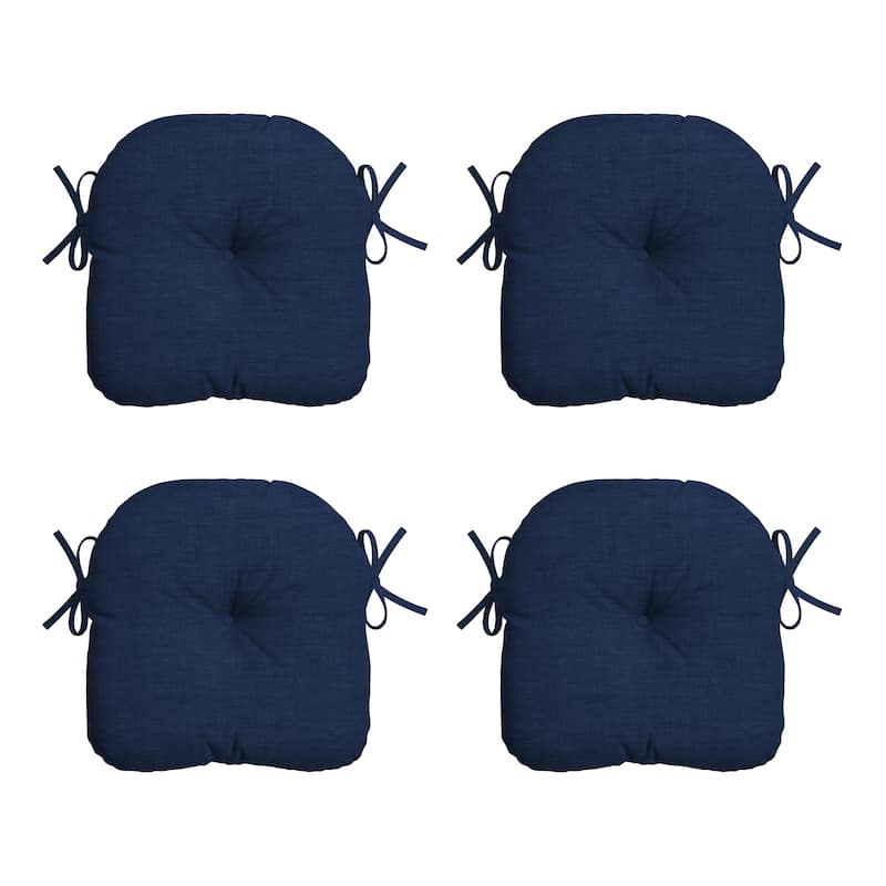 ARDEN Outdoor Seat Cushion (4 Pack) - 15"L x 14.5"W - 15"L x 14.5"W - Sapphire Blue Leala