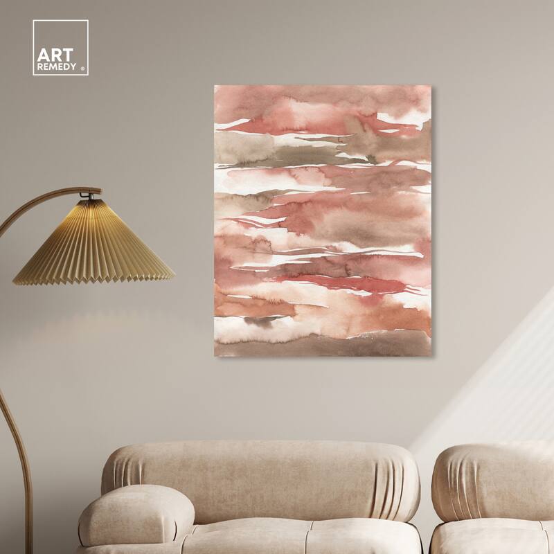 Art Remedy Tone Tinted Powders Gallery Wrapped Boho Abstract 1 Piece Canvas Wall Art