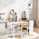 preview thumbnail 6 of 5, Children Play Table with Bookcase and 2 Chairs Set