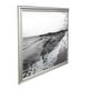 preview thumbnail 4 of 6, Silver Canvas Textured Ocean Landscape Living Room Framed Wall Art with Black and White Accents