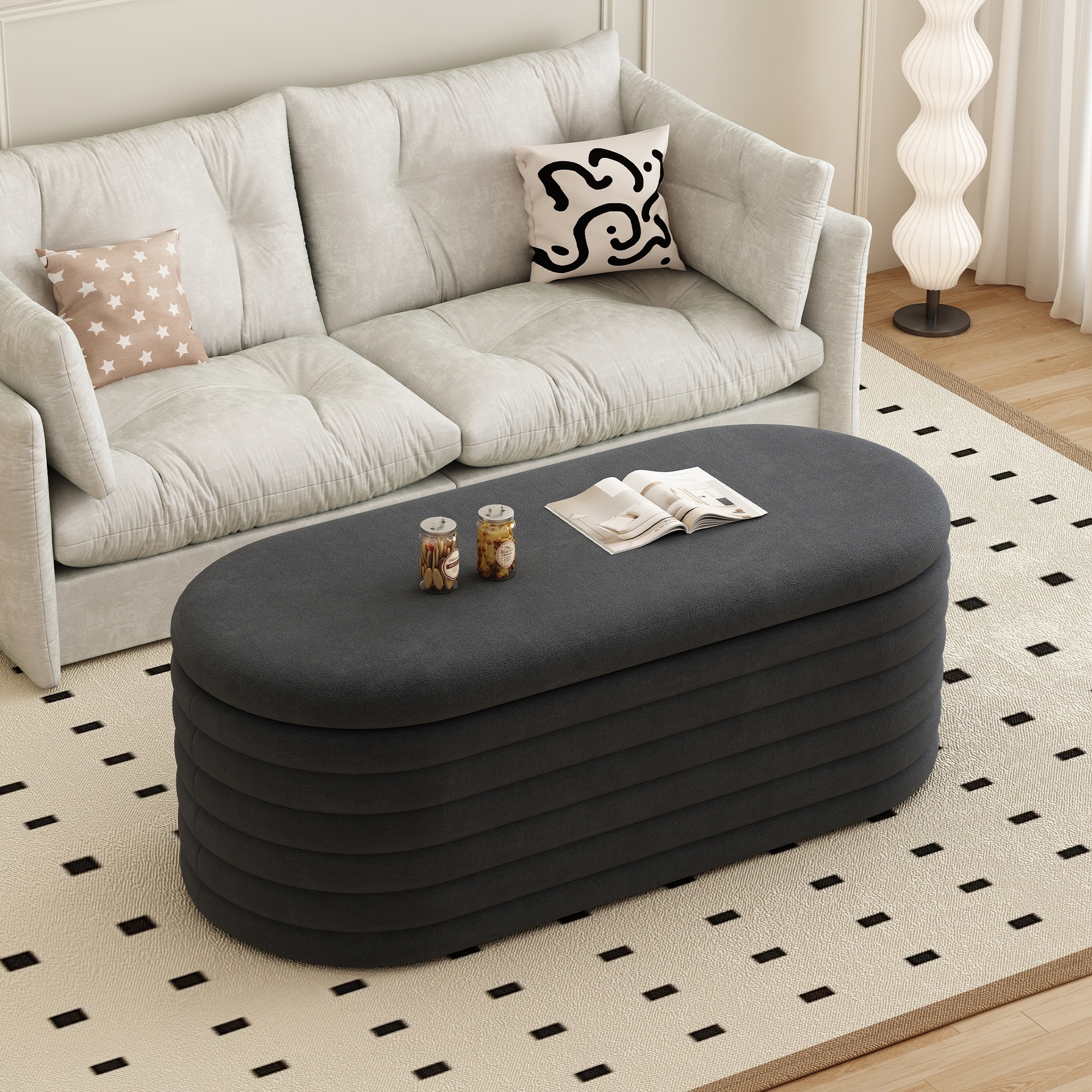 Upholstered Storage Bench for Bedroom,Living Room,Entryway,Closet
